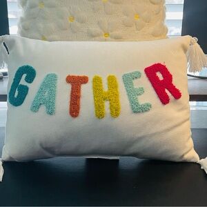 Colorful 'Gather' Decorative Pillow - Target Brand - Measures 13 1/2 x 9
